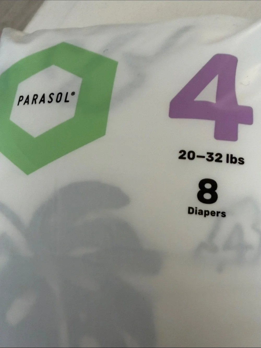 2 Pack Size 4 Clear + Dry Diapers Parasol New Unopened